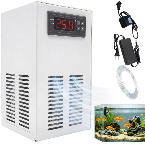 Zenselect Aquarium-Kühler, 20L, leise, mit intelligenter Temperaturregelung | Für Wassertanks und Fischtanks; effiziente Kühlung.