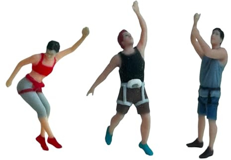 Pegciuho 3er Set Ini Kletterfiguren, Bemalte Modelle von Kletterern (Männer Und Frauen) für DIY Projekte, Maßstab 1:64