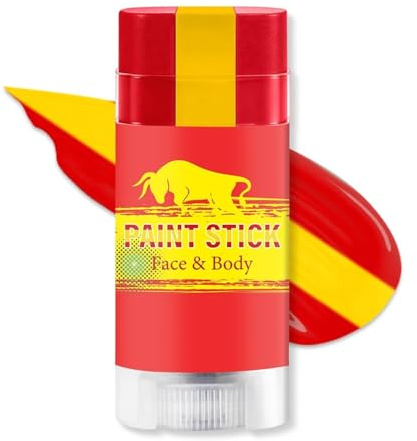 Red, Black, and Yellow Face Body Paint Stick - Perfect for 2026 World Cup Fans and Sports Events(Spain)