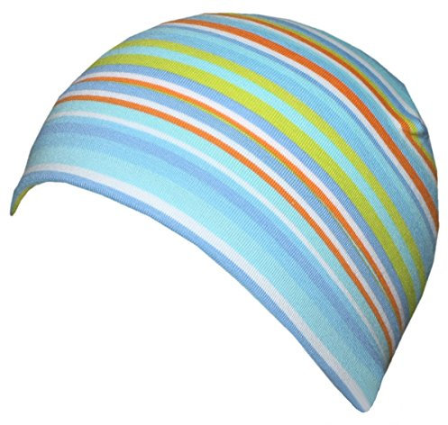 maximo BW Jersey Mütze, Topfmütze Ringel UV 50+ Pastell Blau, Orange 333185-8107 Size 49 cm