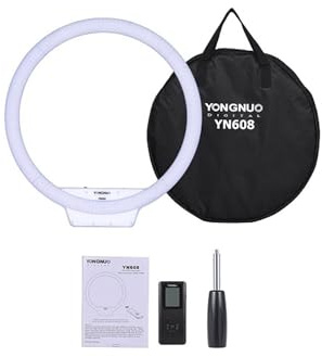 Yongnuo yn608 RGB LED Ringleuchte, Schwarz und Weiß