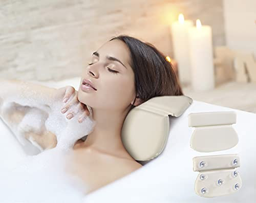 Badewannenkopfkissen, Badewannennackenkissen, Badewannenkissen zum Baden in der Badewanne - Kissen für die Entspannung der Nackenmuskulatur, EIN Komfortables und entspanntes Zurücklegen des Kopfes