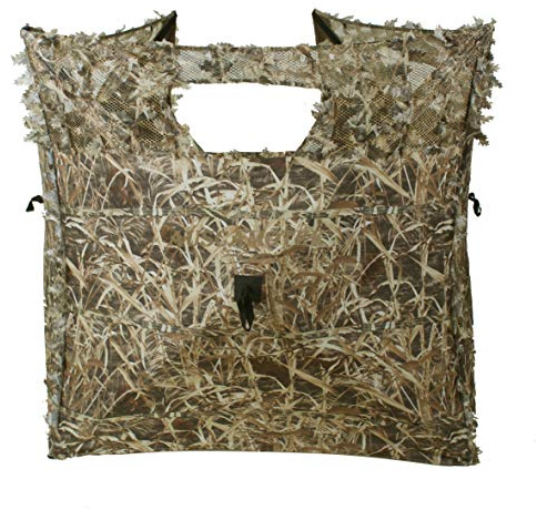 AUSCAMOTEK Pop-Up-Bodenrollo für Hirsch, Ente, Truthahn, Jagd, tragbar, schnelle Einrichtung, leicht, grün/braun/trockenes Gras, Bodenhering im Lieferumfang enthalten