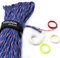 PSKOOK 550 Paracord Lanyard Fallschirmschnur mit Flachs Zunder Cord PE Angelschnur Baumwollfaden - Mil-Spec Typ III Paracord -100FT (Blau Camouflage)