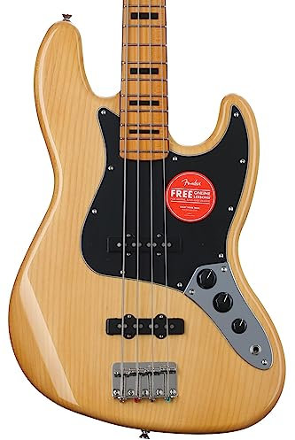 Squier Classic Vibe 70er Jahre Jazz Bass, Natur, Griffbrett aus Ahorn
