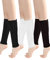 SATINIOR 3 Pairs Knitted Crochet Leg Warmers Women's Cable Knit Leg Warmers Winter Sock (Black, White and Gray)
