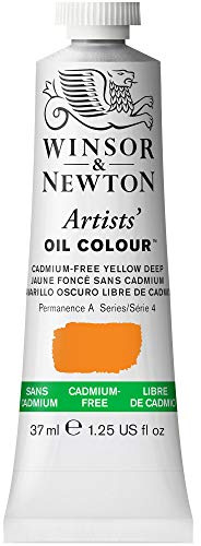 Winsor & Newton Artists' Oil Paint, 37ml Tube, Cadmium-Free Yellow Deep