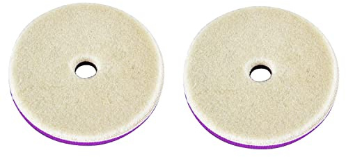 ZVIZZER 2X Doodle Wool-Pad Polierpad Polierscheibe weiß 80/15 mm