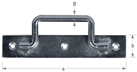 CQFD Poignée sur platine 140mm ac. zingué