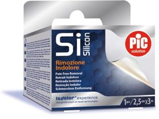 Silicon Cerotto Rimozione Indolore 2,5 cm x 3 m