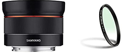 Samyang AF 24 mm F2.8 FE (Tiny but Wide) - Vollformat 24mm Weitwinkel Festbrennweite Autofokus Objektiv & Walimex Pro UV-Filter Slim MC 49 mm (inkl. Schutzhülle)