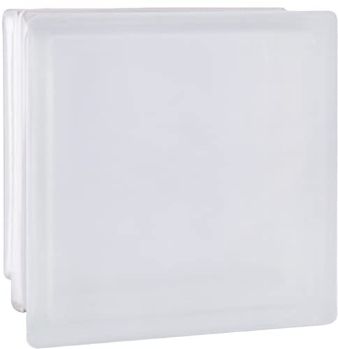 2 Stück Fuchs Design Glassteine Riva Weiß 19x19x15 cm - F60 (Brandschutz)