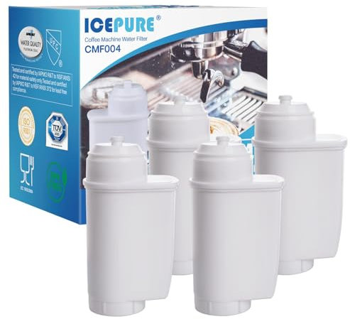ICEPURE Wasserfilter Kaffeevollautomat für Siemens® Wasserfilter EQ Series, EQ3/EQ6/EQ9, EQ500, S700, Brita® Intenza 575491, Bosch® TCZ7003, TCZ7033, 4 stück