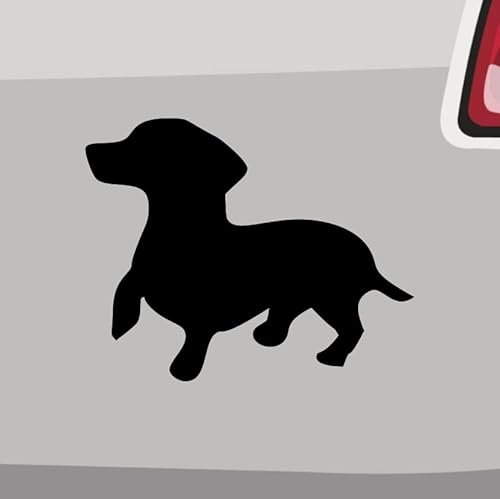 JDM Dackel Aufkleber - 6 Größen, 21 Farben - Dachshund Teckel Erdhund Jagd Kurzhaar - Stickerfreaks ORACAL Vinyl - Schwarz