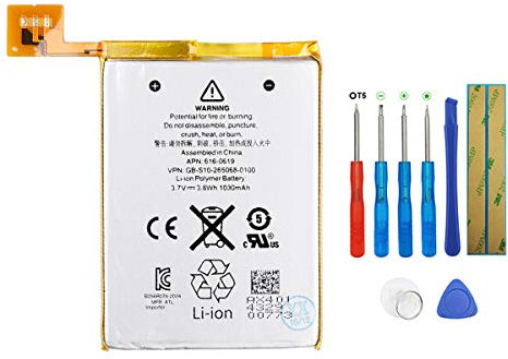 Swark Akku 616-0619 Kompatibel mit iPod Touch 5 Gen. A1421, iPod Touch 5 Gen. A1509, 616-0621 LIS1495APPCC MP3 MP4 PMP with Tools