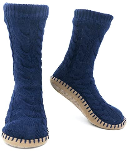 Vihir Hüttensocken Herren & Damen Winter, Dicke Pantoffel Socken, Rutschfeste Hausschuh Socken, Weiche Stoppersocken