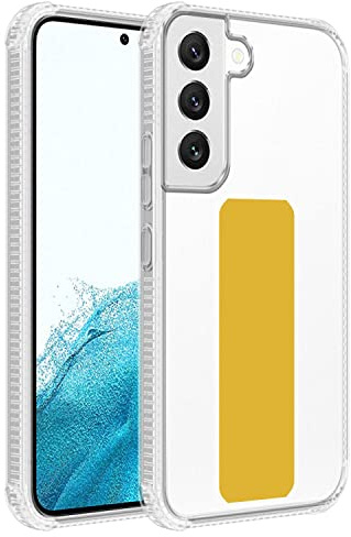 Cadorabo Hülle kompatibel mit Samsung Galaxy S22 Plus Schutzhülle TPU Silikon Case Standfunktion Design mit Kameraschutz Slim Kratzfest Gummi mit Rundumschutz Case Hülle für Galaxy S22 Plus in Gelb