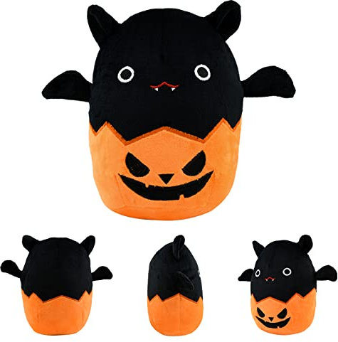 Surplex Fledermaus Kürbis Plüschtier Spielzeug, Halloween Plüsch Bat gefüllte Plüschpuppen Kissen für Kinder, Gothic-Design Dekoration für Zuhause Baumwollfledermaus-Plüsch für Partygeschenke