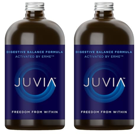 JUVIA Digestive Enzyme Supplement - Aids Gut Health, Over 15 Digestive Enzymes and B12 to Aid Digestive Health Immunity Metabolism, Energy, Bloating Relief, 60 Servings 30 Day Supply, x2 450g Bottles