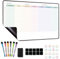 MCCORL Magnetic Fridge Planner,Weekly Planner Whiteboard with Time Slots,Family Planner/Chores Chart,Food Planner,Reminder and Memo Board, wipeable (Monday to Sunday)