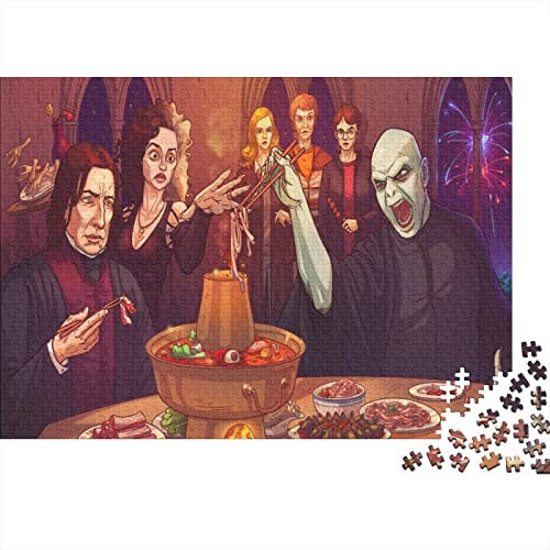 ALKOY 1000-Teiliges Puzzle Für Erwachsene Und Kinder Retro-Gaming-Stil Hogwarts-Puzzle-Geschenke Für Frauen 100% Recycelte Holzpuzzles 1000 Teile Für Erwachsene Und Kinder/Harry Potter/1000 Stück (75