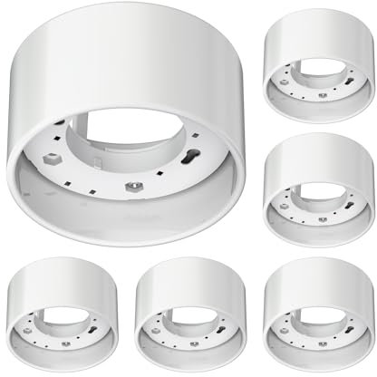 ledscom.de 6 Stück Deckenleuchte/Lampenfassung KLU, Porzellan, weiß glänzend, 1x GX53 max. 60W