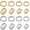 Beebeecraft 1 Box Mit 16 Stück 4 Größen Leere Kernringe Edelstahl Breit Rund Leer Gerillte Inlay Ringfassungen Für Die Herstellung von Ehering Schmuck Größe 18~21