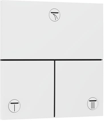 hansgrohe ShowerSelect Comfort E, válvula para instalación empotrada de termostatos ShowerSelect Comfort E (3 funciones), blanco mate