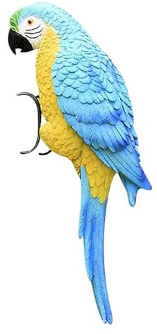Mnaocz Papageien-Dekor, Kunstharz-Blumentopf-Umarmung für Pflanzgefäße, Kunstharz-Papageien-Blumentopf-Umarmung, Dekorationen, Tierskulptur, Hängende Papageien-Gartendekoration für Garten, Hof,(#2)
