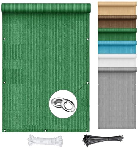 Tende da Sole per Esterno 1.8 x 3.8 m Traspirante Vela Ombreggiante Parasole Protezione Raggi UV 95% per Giardino Terrazzo e Campeggio, Verde Scuro