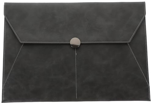TEHAUX Ledermappe Dokumentenhalter Im Briefformat Aktenorganisator Mit Tablet-Tasche Inklusive Notizblock Stifthalter Und Sicherem Klappenverschluss
