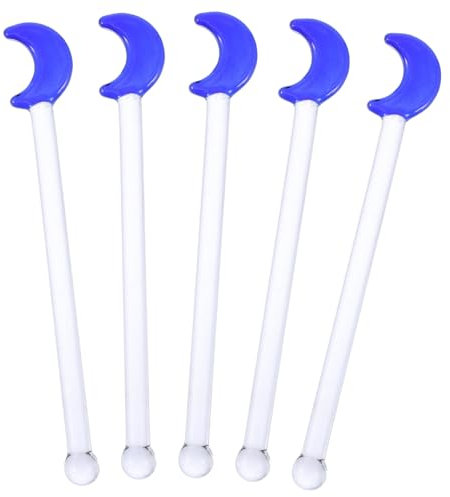 FELTECHELECTR 5pcs Reusable Cocktail Stir Sticks Elegant Drink Mixers for Juices Cocktails Lightweight Easy to Clean for Parties Bars Home Use