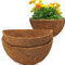GOTVUGE Halbrunde Kokoscoir-Liner 40 cm (16 Zoll), 2 Packungen – Natürliche Pflanzkasteneinlagen für Hängekörbe, Fensterkästen und Garten (Indoor/Outdoor)