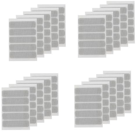 Cinta Mosquitera Adhesiva, Parche Mosquitera, Tela Mosquitera, Malla Mosquitera Ventana, Juego de 100 Piezas de Reparación de Mosquiteras, Cinta Adhesiva, para Mosquiteras, Ventanas, Gris