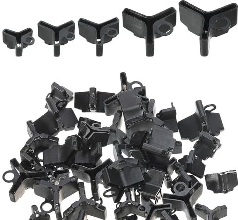 PATIKIL Fishing Hook Bonnets, 50 Pcs Treble Fishing Hook Covers Hook Safety Holder Covers for Fishing Lures, Black