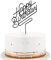 KOBOKO Schwarz Tortendeko Geburtstag, Happy Birthday Cake Topper, Acryl Kuchendeko Geburtstag, Cake Topper Geburtstag für Mädchen Jungen Frauen Mann, Happy Birthday Deko Torte, Größe 11x15,7cm