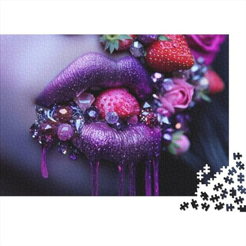 Adult 1000 Piece Jigsaw Puzzles Art Lips 1000 Piece Puzzles Adults Jigsaw Puzzles 1000pcs (75x50cm)