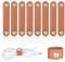 10 Stück Leder Kabel Organizer, 9,5 X 1,8 cm Cable Ties, Lederdraht Management Draht Organizer, Kabel Clip, Wiederverwendbare Kabelbänder für USB-Kabel, Kopfhörerkabel, Kurze Riemen