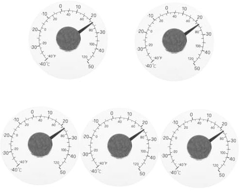 SUPVOX 5 Piezas termómetro termometro habitacion bebe termometro exterior termometro de temperatura barómetro medidor de temperatura medidores de temperatura de ventana Acrílico