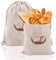2 PCS Bread Storage Bags, Organic Eco-Friendly Food Storage Bags, Reusable Linen Cotton Bread Bag, Loaf Bag with Drawstring, Homemade Baguette, Toast Container