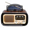 VBESTLIFE Retro Bluetooth Speaker, Vintage FM AM SW Radio with Old Fashioned Classic Style, Support Solar Charging, Loud Volume, TF Card and MP3 Player (Black)