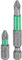 sourcing map 2pcs #2 Anti Slip Phillips Impact Screwdriver Bit PH2 1/4 Hex Shank 1+2 (25+50mm) Magnetic Cross Head Drill Bits S2 Steel Screw Driver Power Electric Tools, Gray/Green