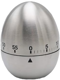 1 Stück Mechanischer Egg Timer, Küchen Timer, Edelstahl rostfrei Kurzzeitwecker, Innere mechanische Konstruktion, Bis zu 60 Minuten ohne Batterie, manuelle Bedienung, Geeignet zum Backen und Kochen