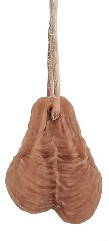 AYACZO Männer Hoden Anhänger, Kieselgel Penis Schlüsselanhänger, Lustig und Interessant Simulation Genitalien Anhänger, Autodekorationszubehör, Geschenke