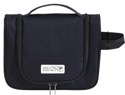 Kosmetiktasche Portable Women Hanging Toiletry Bag Travel Outdoor Camping Men Makeup Bags Beautician Pouch Bathroom Electronic Gadgets Supplies(Black)