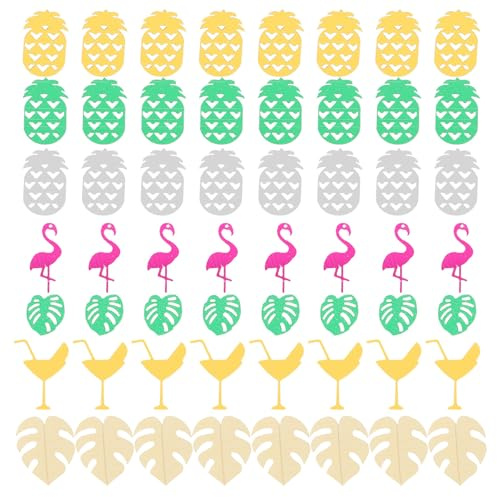 DOITOOL 3 Stück Pack Hawaiianisches Luau Party Konfetti aus Kunststoff Tischdekoration für Sommerfest und Geburtstag Vielseitiges Streukonfetti
