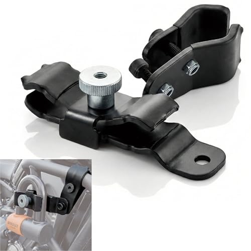 KRASER KR405 Supporto per Antifurto Moto KR50 Porta Bloccadisco Mini U Omologato SRA | Fissaggio Metallico Universale su Vite o Tubo | Trasporto Stabile senza Vibrazioni | Supporto Moto Scooter