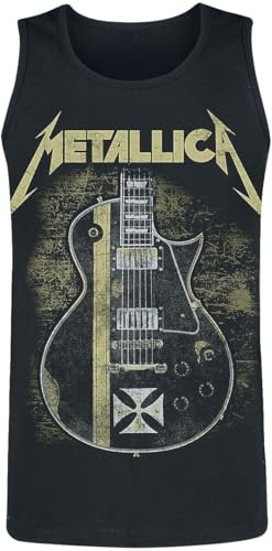 Metallica Hetfield Iron Cross Guitar Männer Tank-Top schwarz M 100% Baumwolle Band-Merch, Bands