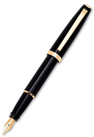 Aurora e12-dn – Fountain Pen (Black, Gold, Fountain Pen, Resin, Gold Black, Gold Plated Metal)