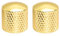 sourcing map 2Stk. Metall Potentiometer Knopf für Gitarre Basslautstärke Knöpfe gold 6mm
